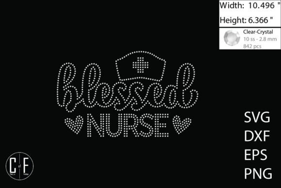 Blessed Nurse Rhinestone Template: Crafts & Graphics