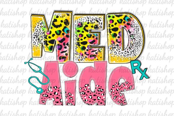 Med Aide CMA Nurse Leopard Sublimation for Crafts & Graphics