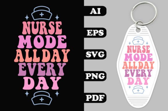 Nurse Mode Groovy Key: Graphics for Crafts & Blogs
