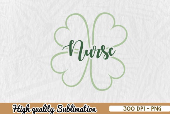 Nurse St Patricks Day PNG: Graphics for Crafts