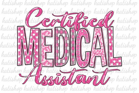 Pink CMA Certified Medical Assistant Png for Crafts & Graphics