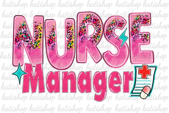 Pink Nurse Manager Cheetah: Graphics for Crafts