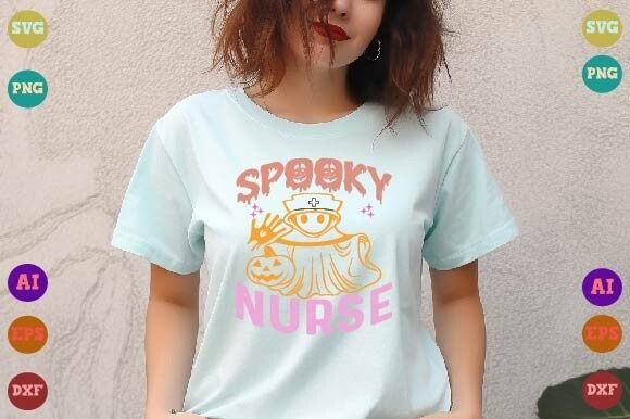 Spooky Nurse Halloween Graphics for Crafts